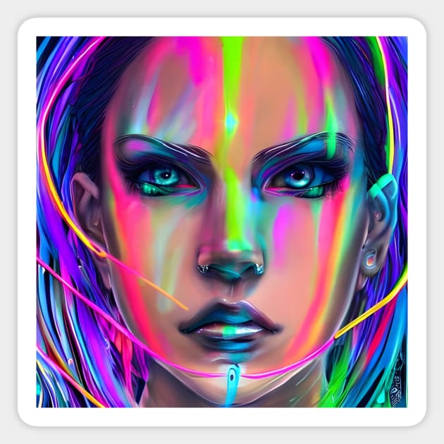 anime kawaii cute collorful manga girl Sticker by animegirlnft